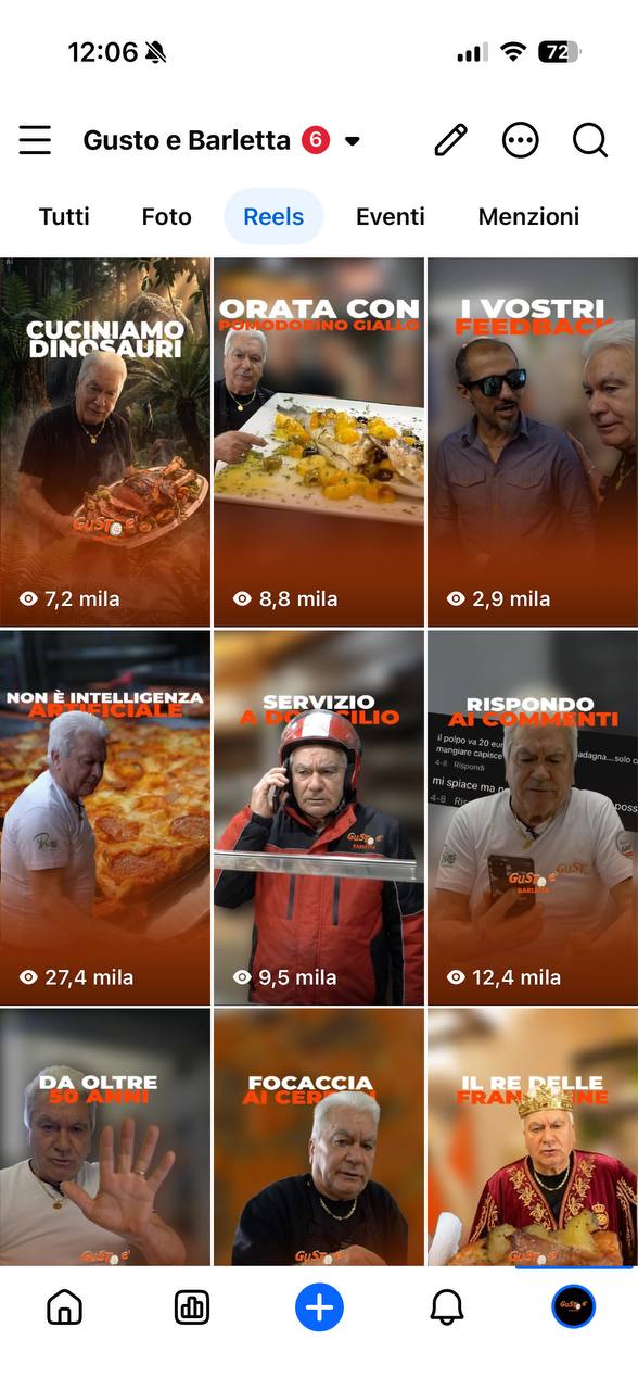 Feed Instagram di Gusto è